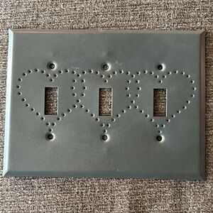 Elegant Heart Design Triple Switch Plate Cover